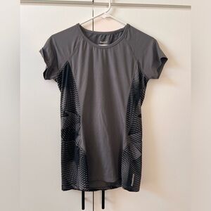 Gray & Black Reebok stretchy athletic shirt